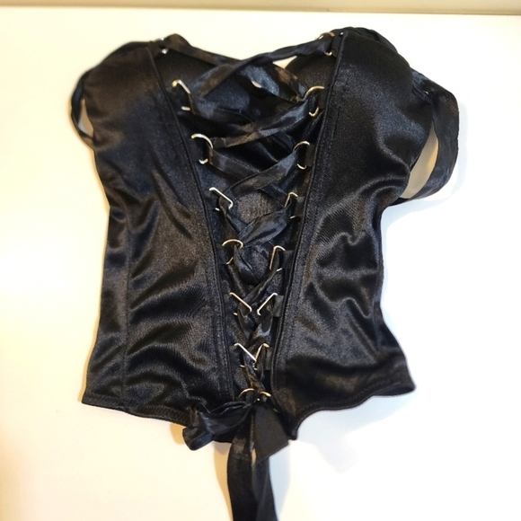 Spirit Halloween black bustier size M - Picture 1 of 8